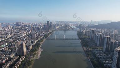 广东珠海白石大桥桥梁交通航拍